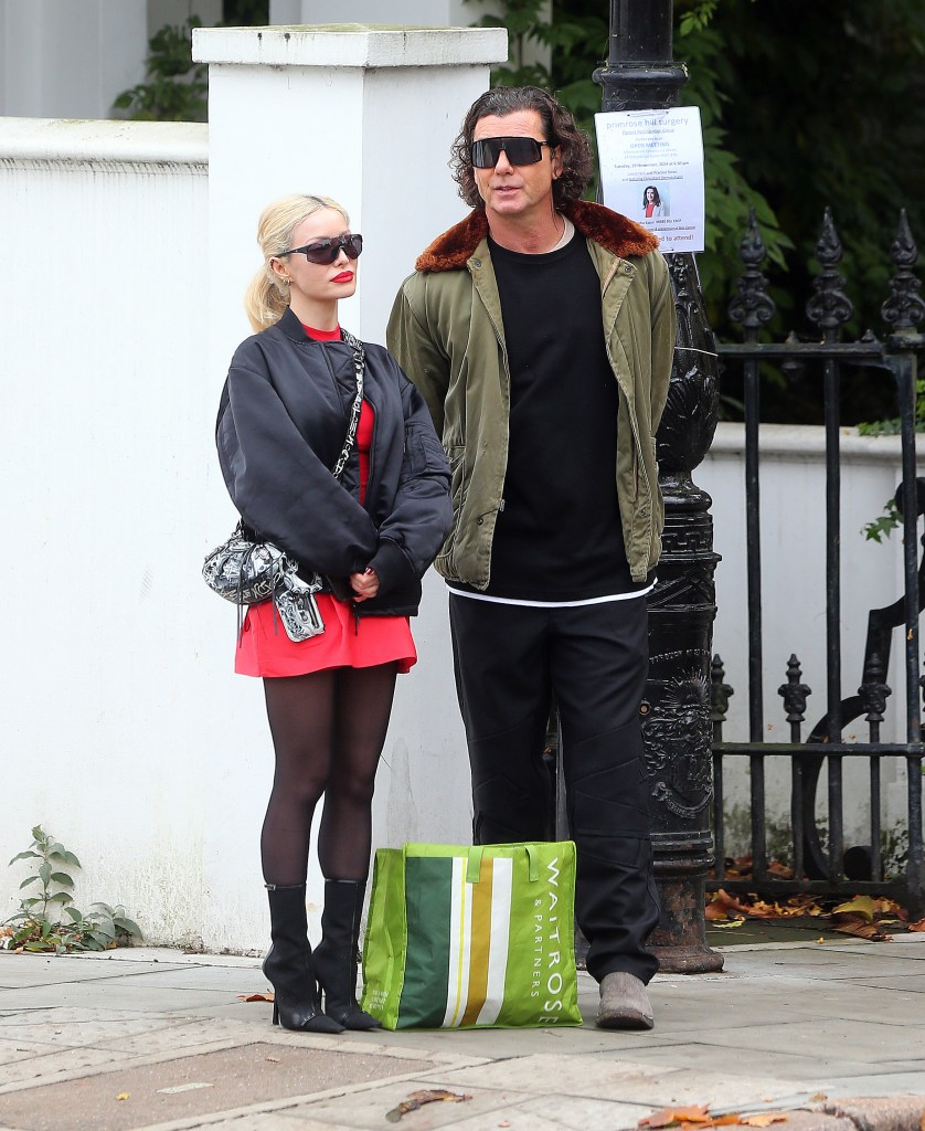 Gavin Rossdale and his girlfriend Xhoana Xheneti  step out in London.