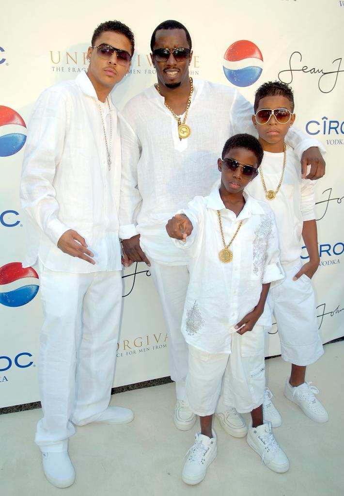 Christian Combs, Sean "Diddy" Combs, Quincy Combs and Justin Combs