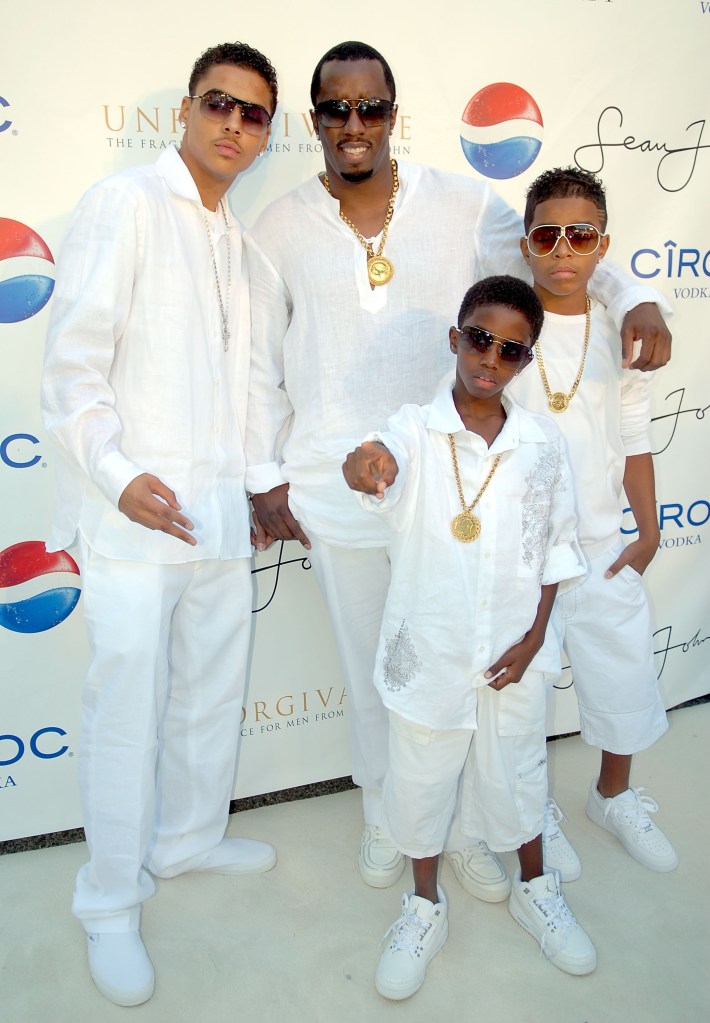 Christian Combs, Sean "Diddy" Combs, Quincy Combs and Justin Combs