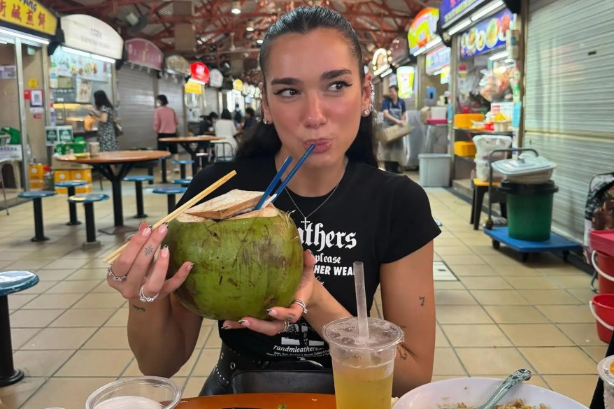 Dua Lipa drinks from a coconut and more star snaps