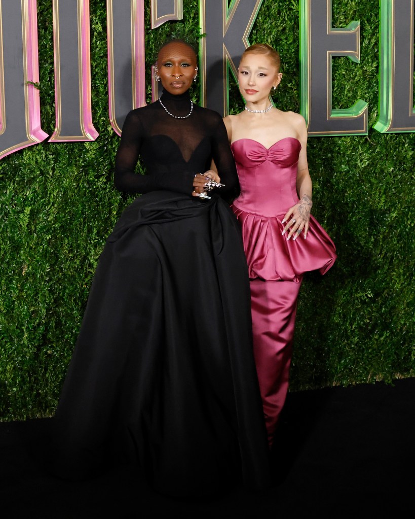 Cynthia Erivo, Ariana Grande, NYC premiere of "Wicked"