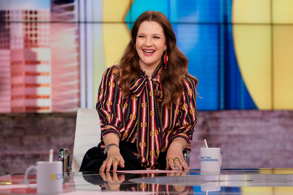 Drew Barrymore joined CBS This Morning Co-Hosts Gayle King and Anthony Mason as Guest Host on May 17th and 18th while Tony Dokoupil is on Parental leave, Live from the Broadcast Center in NY on Nov. 15.