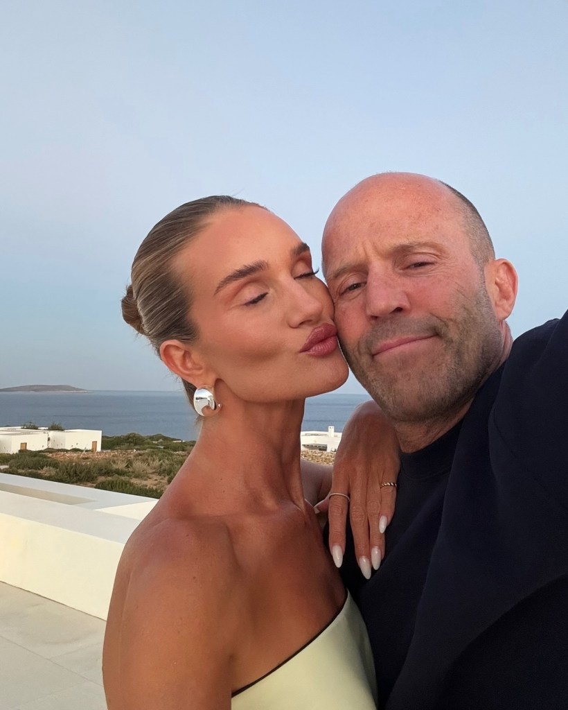 Rosie Huntington-Whiteley and Jason Statham via Instagram