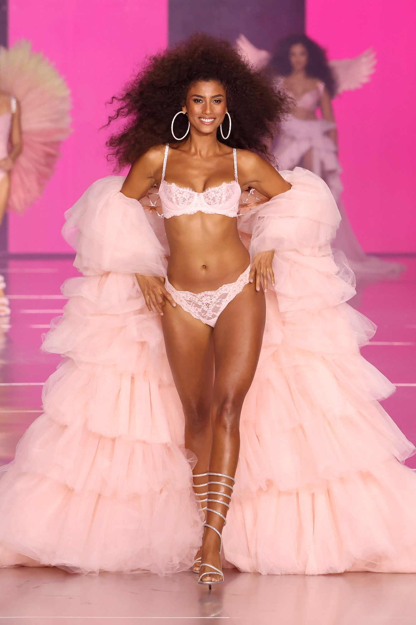 Imaan Hammam walks the runway during the 2024 Victoria's Secret Fashion Show.