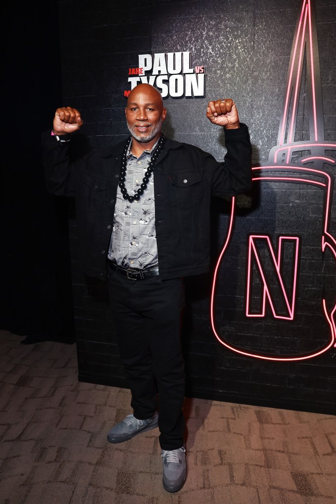 Lennox Lewis attends Netflix: Jake Paul vs. Mike Tyson at AT&T Stadium