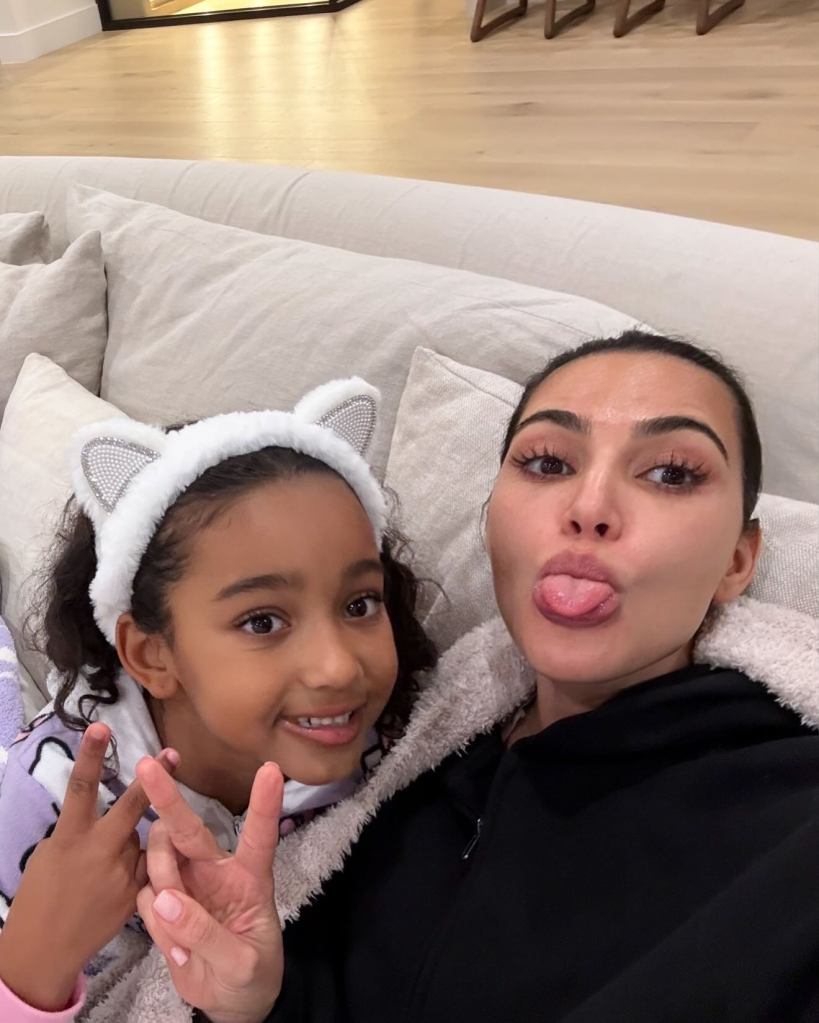 Kim Kardashian and Chicago via Instagram Monday