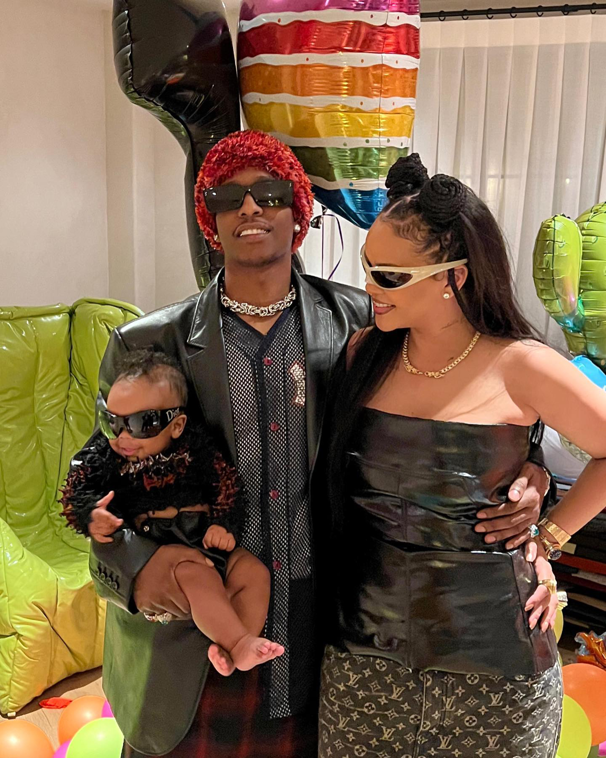 Rihanna, A$AP Rocky and their oldest son, RZA.