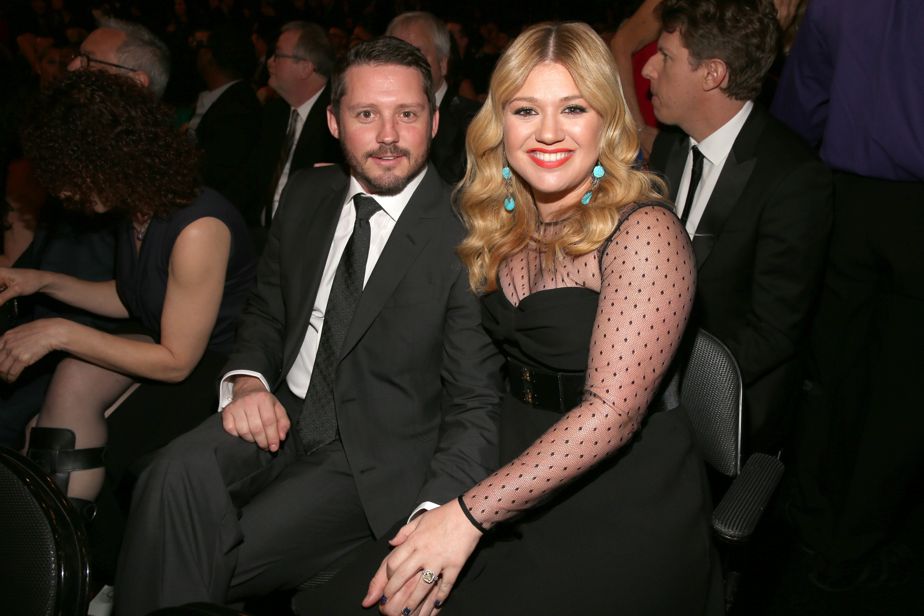 Brandon Blackstock and Kelly Clarkson at the 2013 Grammys