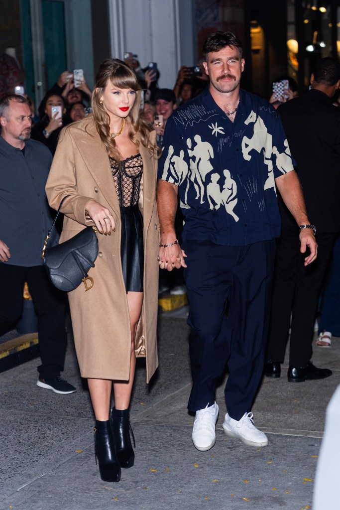 Taylor Swift and Travis Kelce in NYC in October 2024