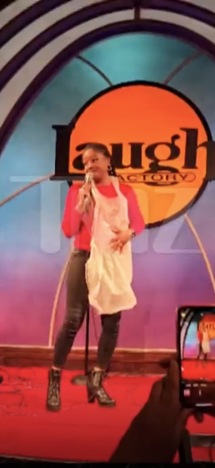 Tiffany Haddish performing at the Laugh Factory in November 2024