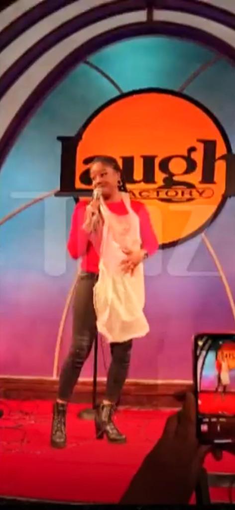 Tiffany Haddish performing at the Laugh Factory in November 2024