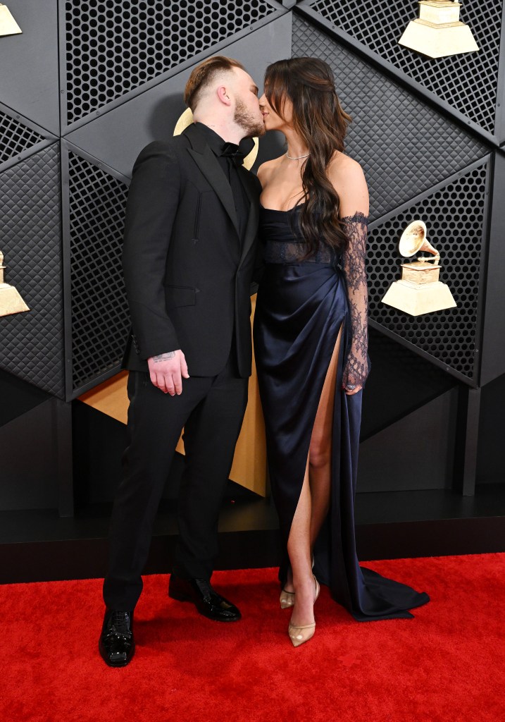 Zach Bryan and Bri LaPaglia aka 'Brianna Chickenfry' at the 66th Annual GRAMMY Awards held at Crypto.com Arena on February 4, 2024 in Los Angeles, Calif.