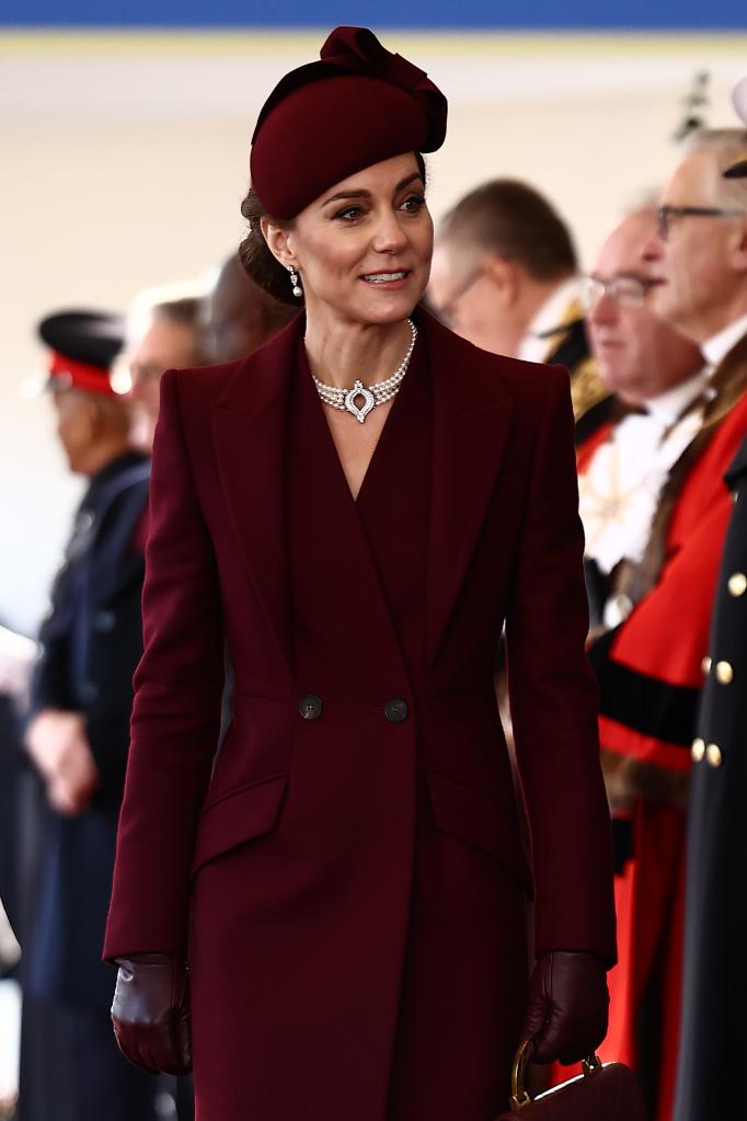 Kate Middleton burgundy outfit