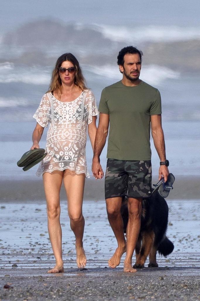 Gisele Bündchen and Joaquim Valente on the beach in Santa Teresa, Costa Rica on Nov. 28. 