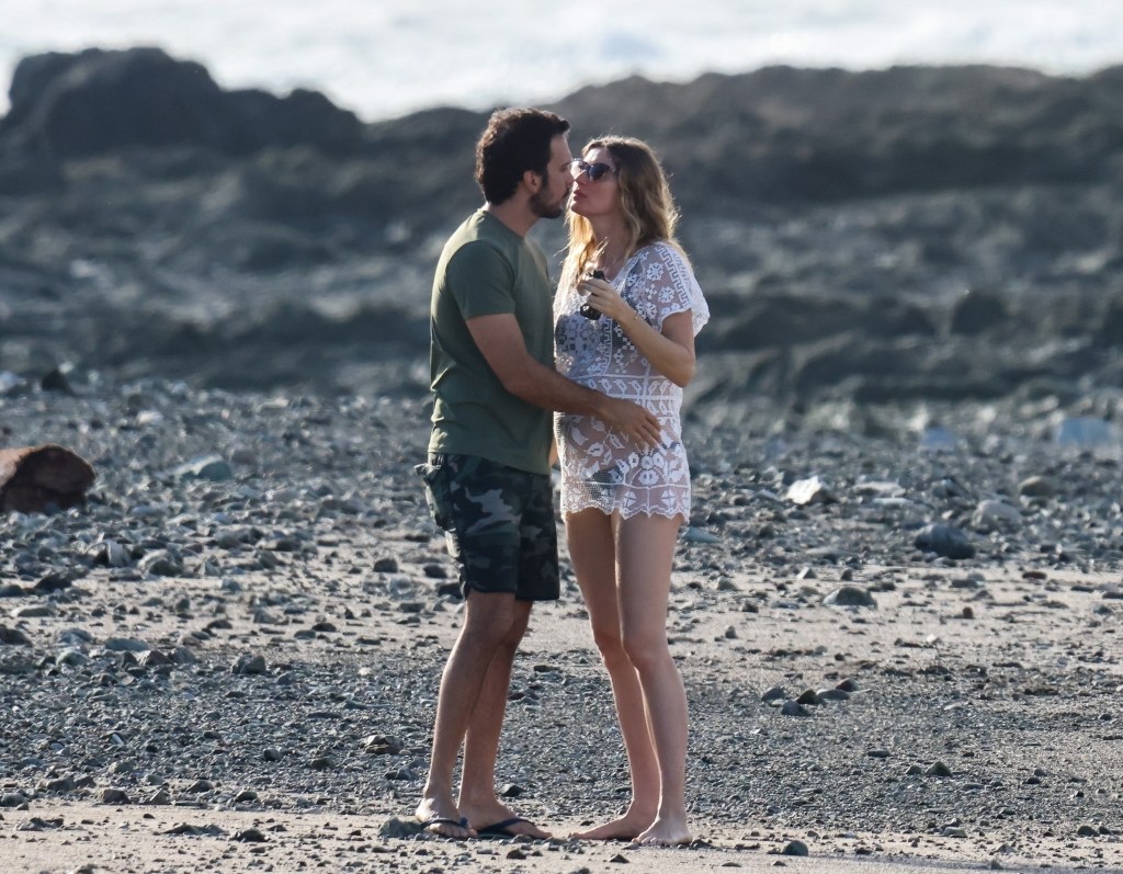 Gisele Bündchen and Joaquim Valente on the beach in Santa Teresa, Costa Rica on Nov. 28. 