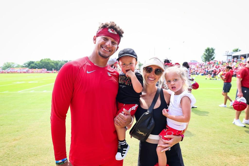 Patrick Mahomes and his family.