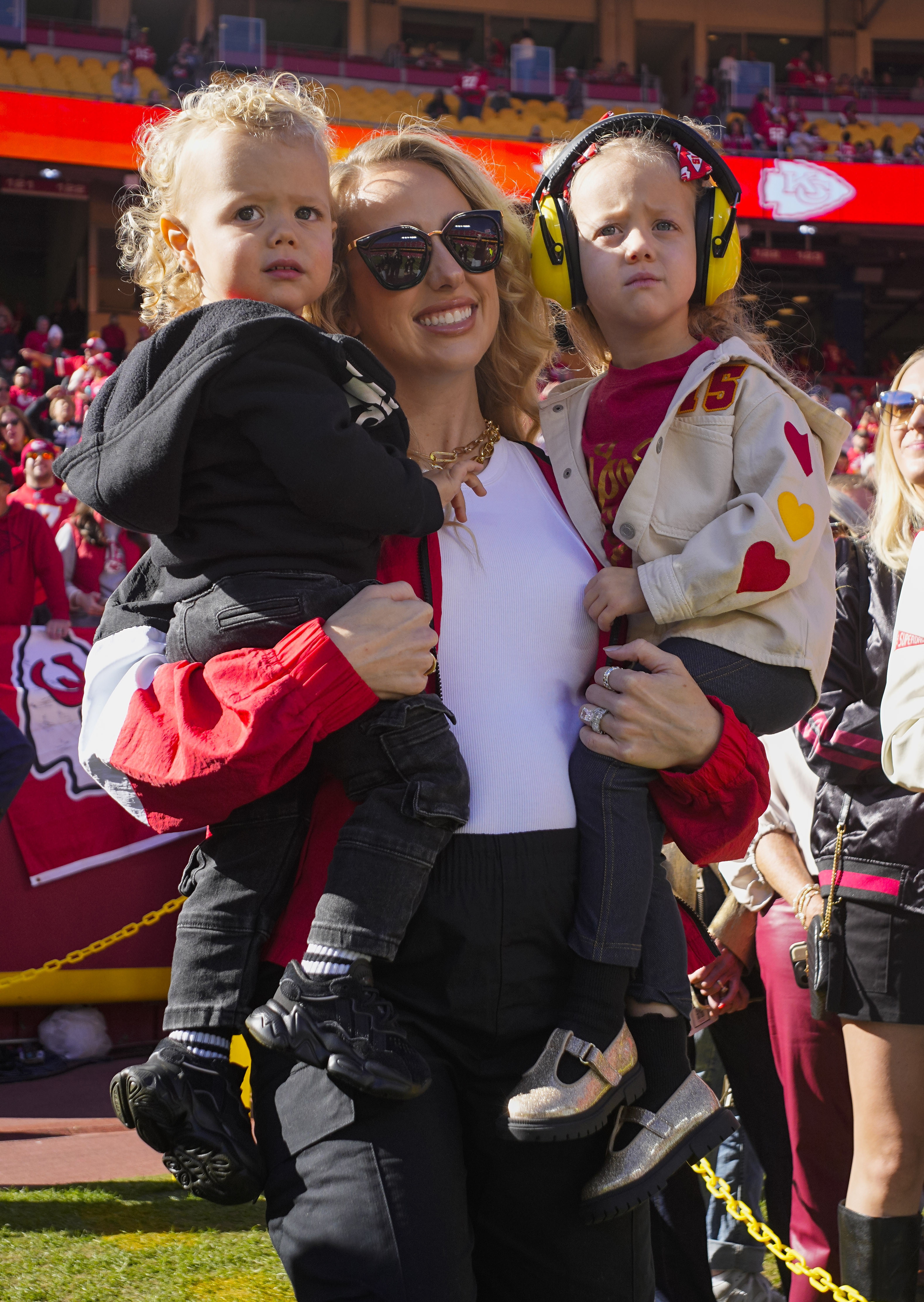 Brittany Mahomes and children.