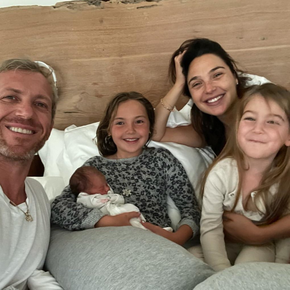 Gal Gadot with her kids and her husband