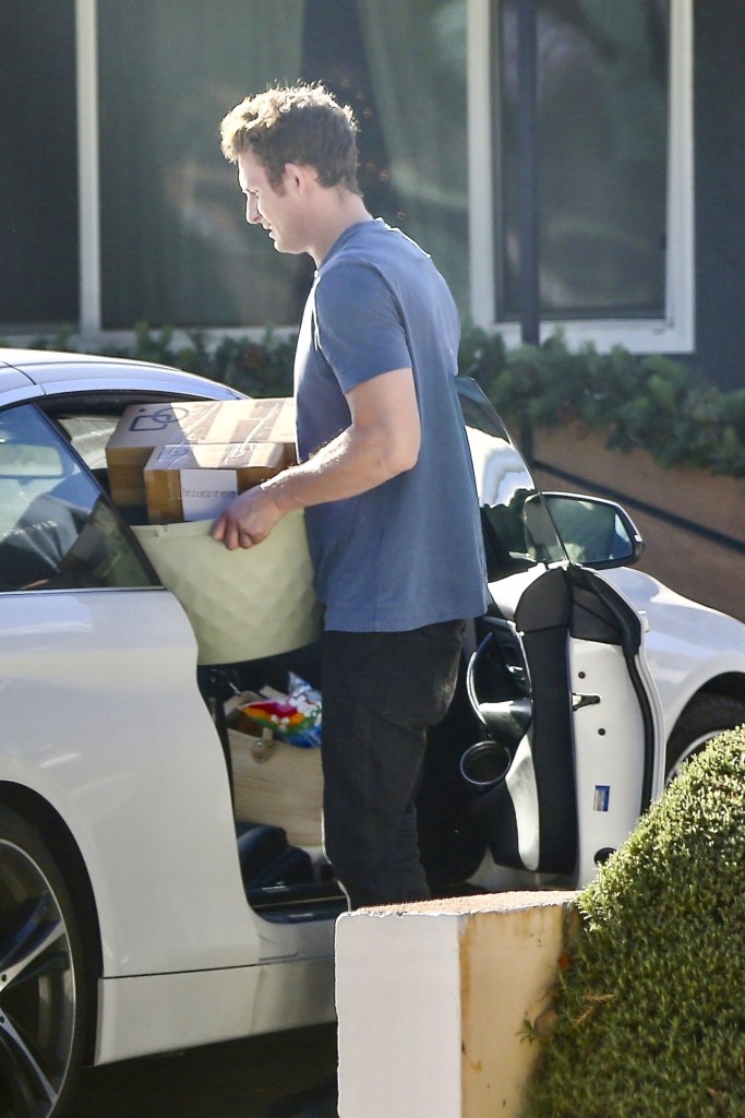 James Kennedy loading up Ally Lewber's car