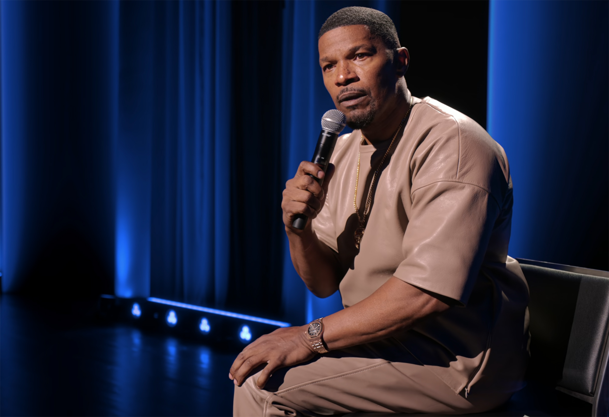 Jamie Foxx during his Netflix stand-up special.