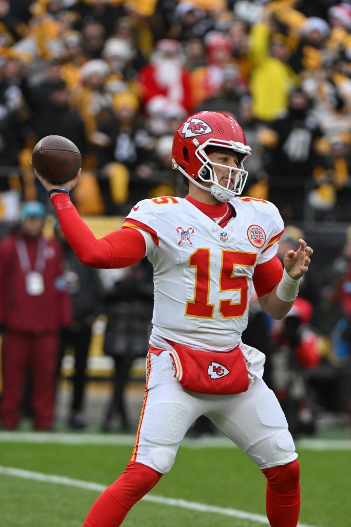 Patrick Mahomes playing in his Kansas City Chiefs game on Christmas Day Wednesday. 