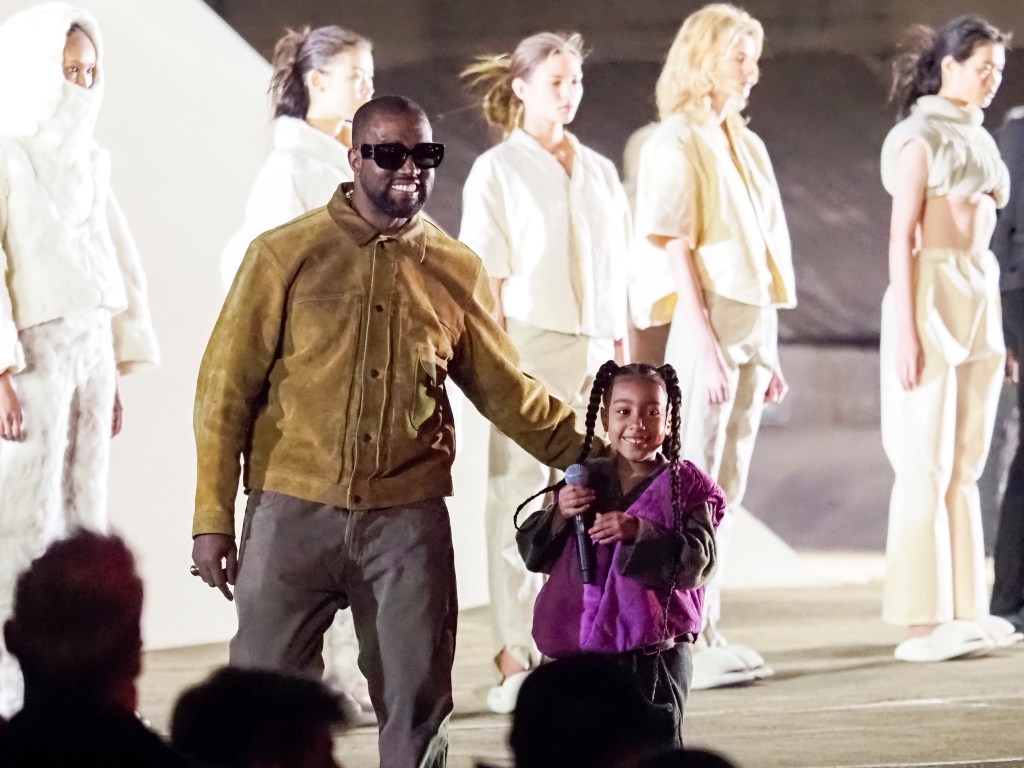 Kanye West and daughter North West.