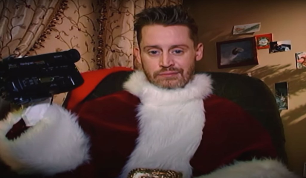 Macaulay Culkin in "Santa Baby" video Sunday