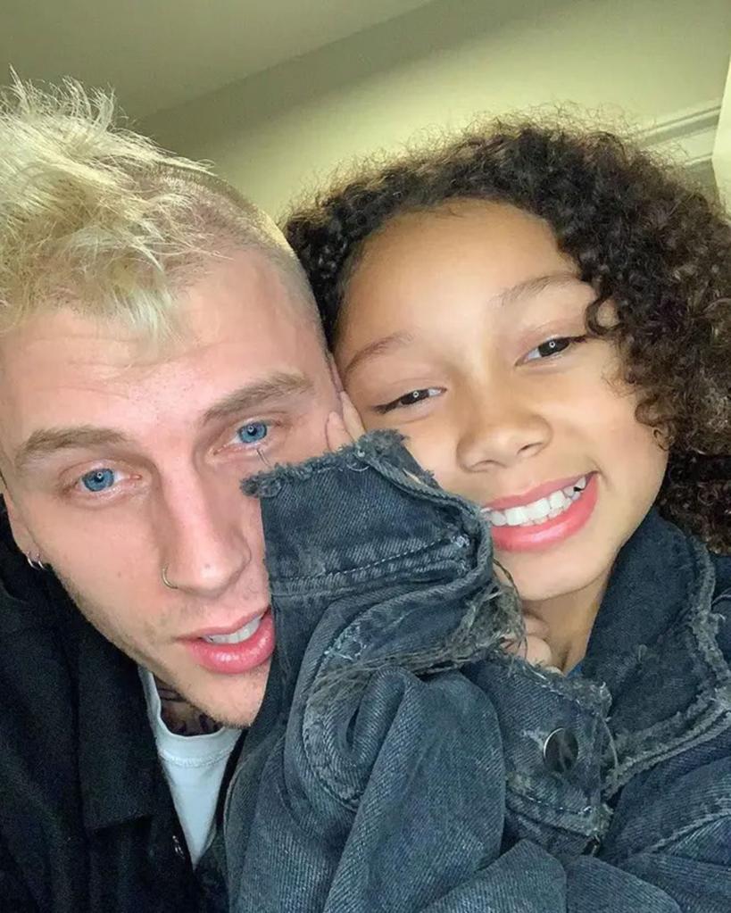 Machine Gun Kelly takes a selfie with daughter Casie.