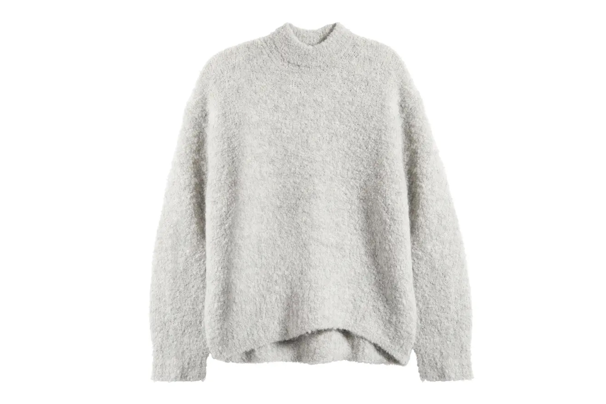 A gray Madewell sweater