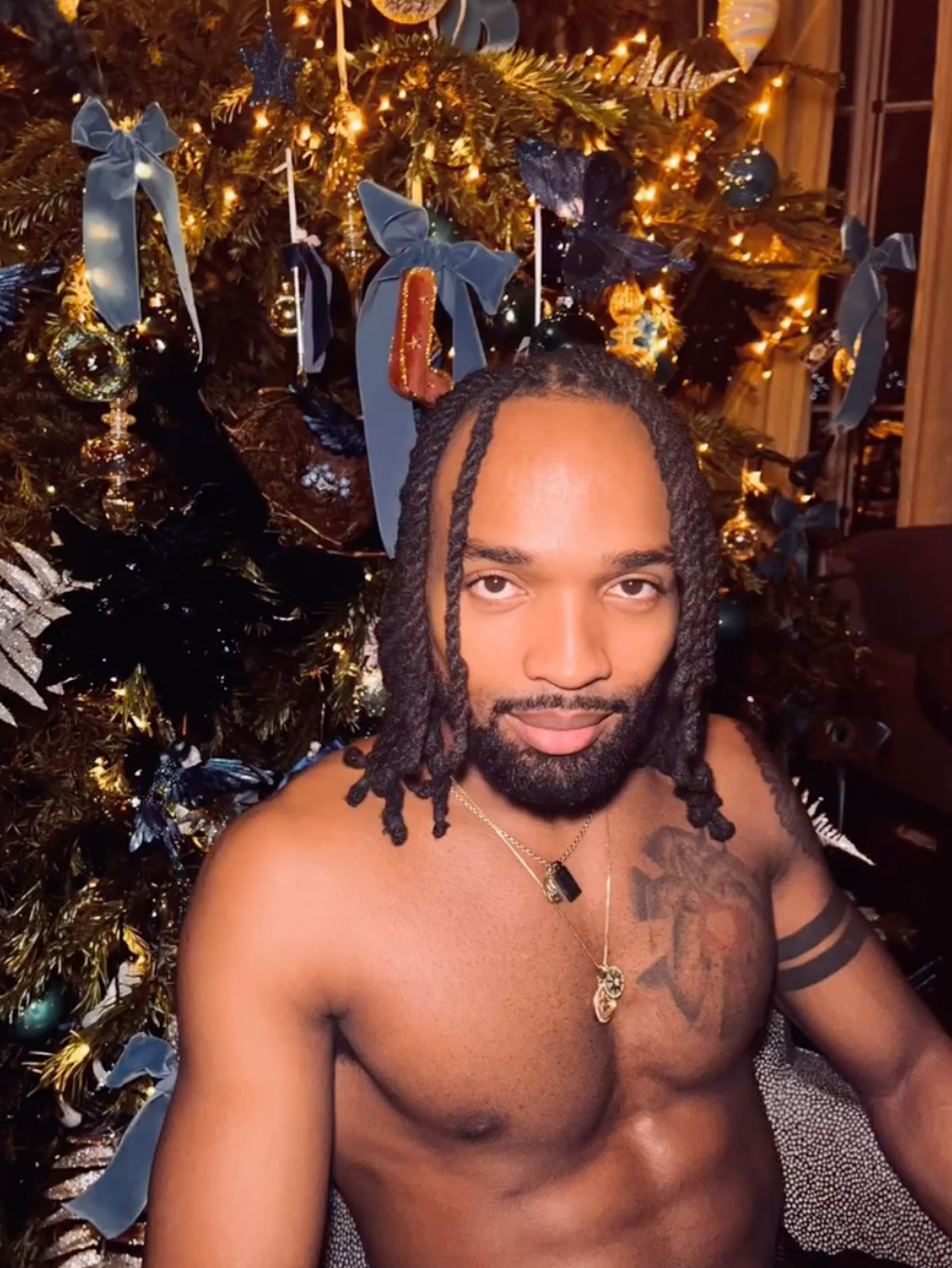 Akeem Morris celebrating Christmas and Hanukkah 2024