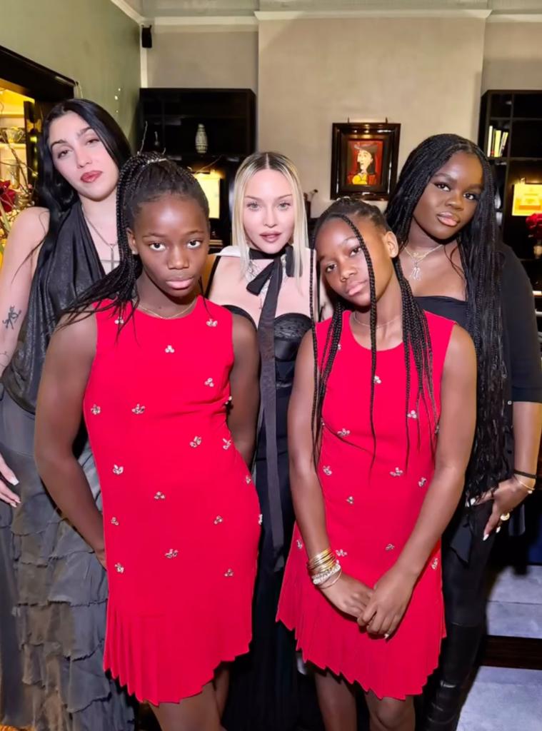 Madonna and her daughters celebrating Christmas and Hanukkah 2024