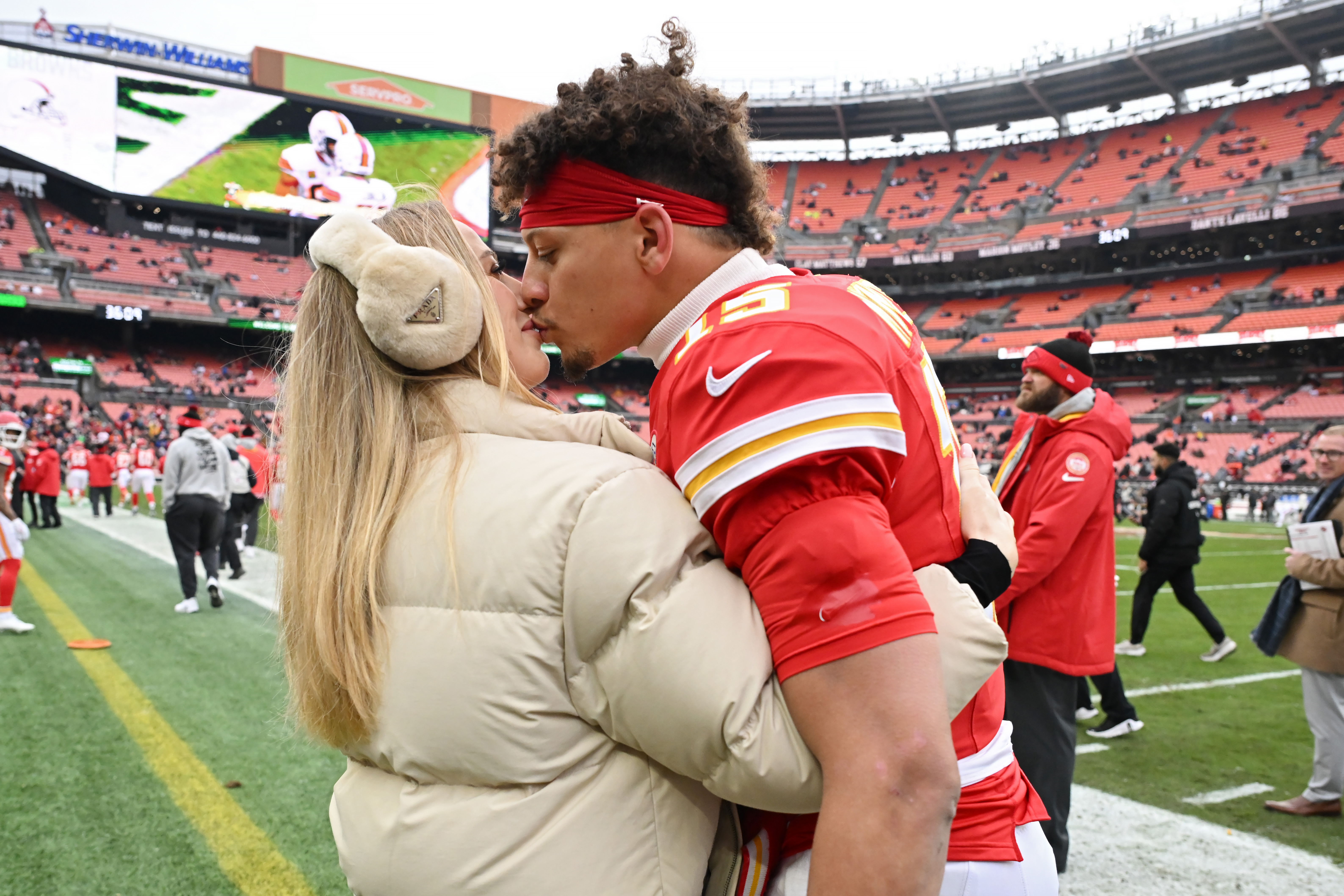 Patrick Mahomes and Brittany Mahomes.