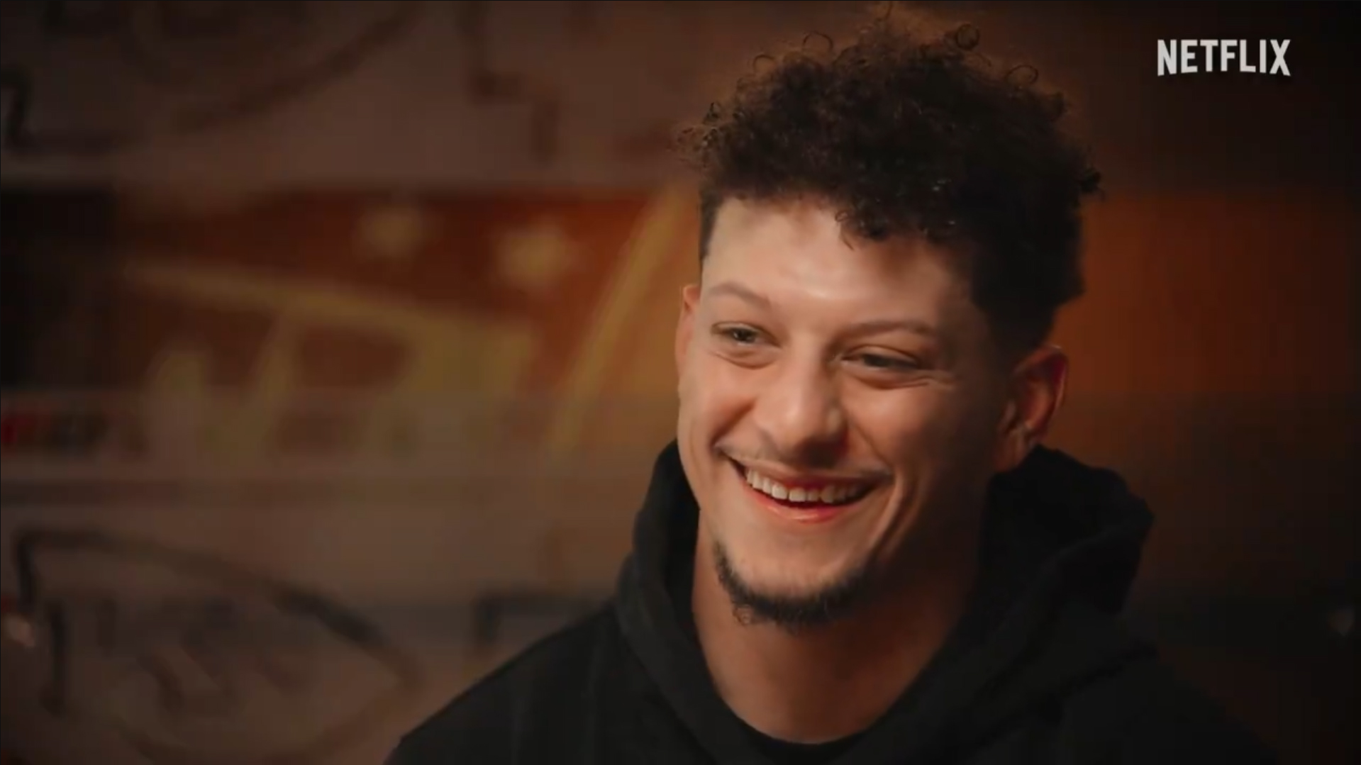 Patrick Mahomes in a Netflix interview. 