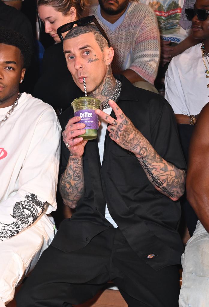 Travis Barker at the NAHMIAS SS25 Menswear Show in June 2024.