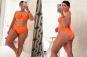 Makeup-free Nelly Furtado poses in orange bikini to celebrate 'new levels of self-love'