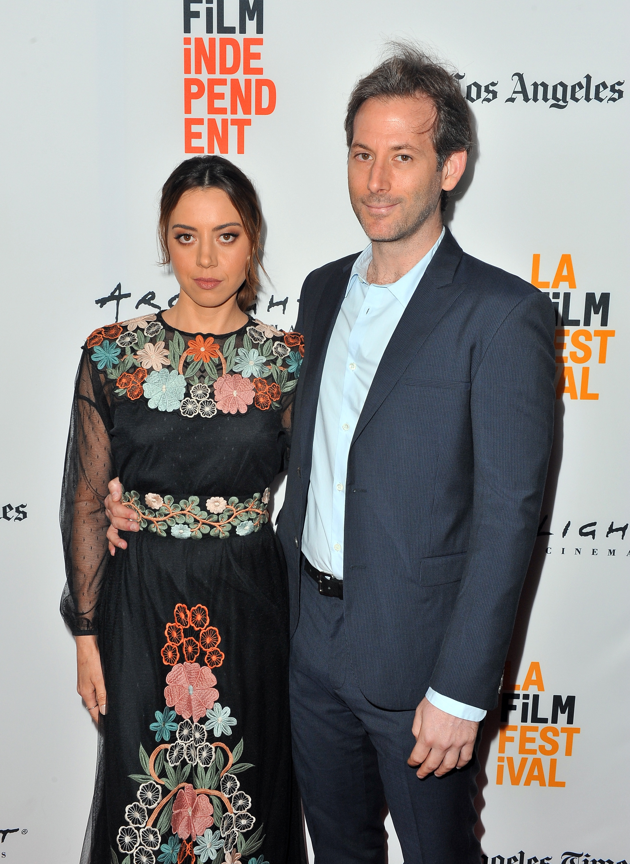 Jeff Baena and Aubrey Plaza.