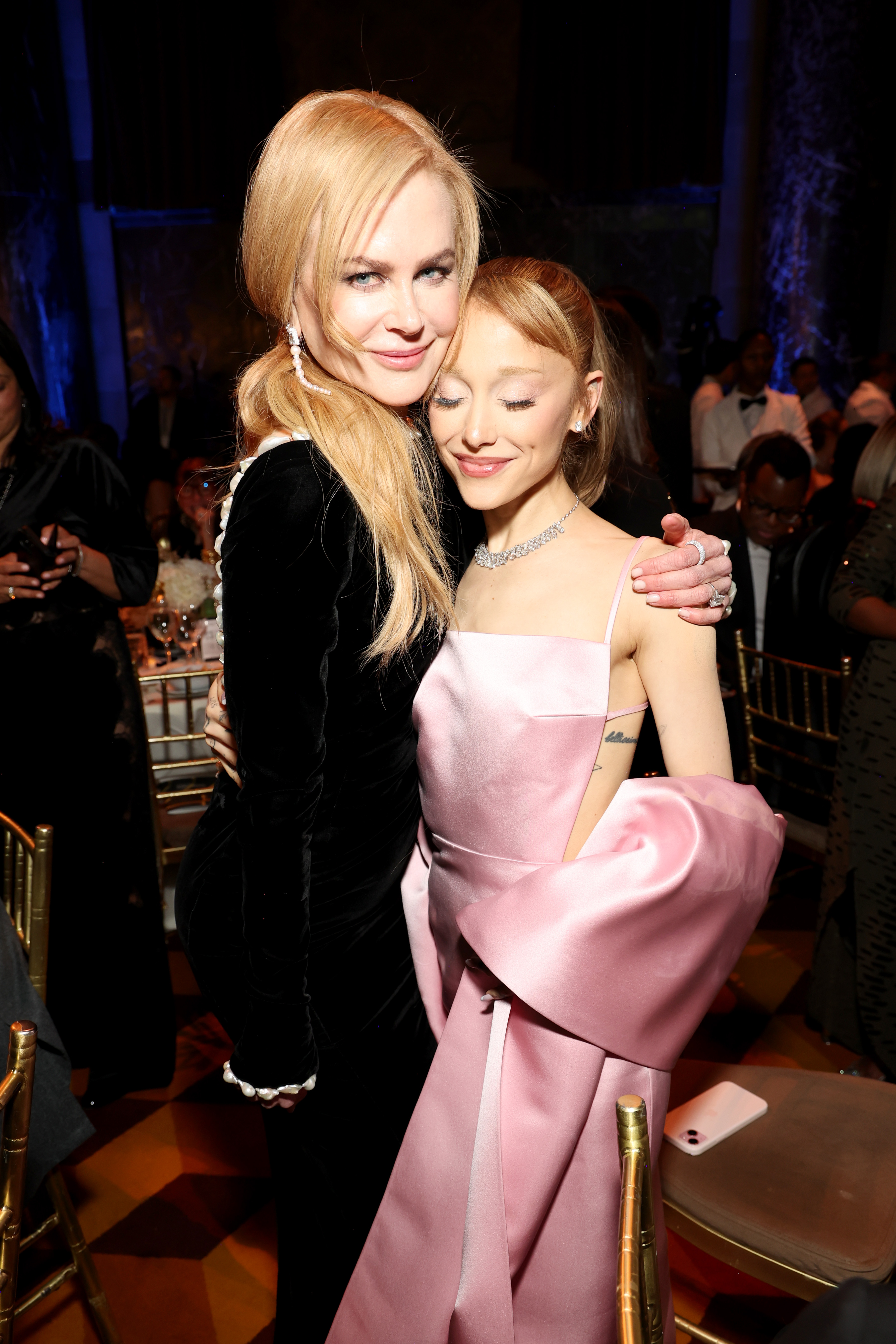 Nicole Kidman and Ariana Grande attend The National Board of Review Annual Awards Gala  at Cipriani 42nd Street on January 07, 2025 in New York City.