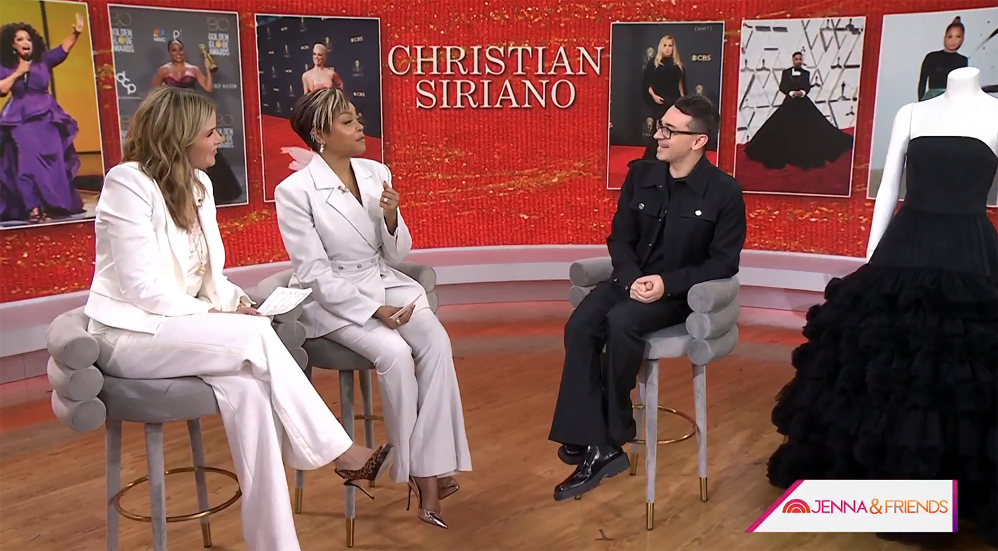 Jenna Bush Hager and Taraji P. Henson talking with Christian Siriano on "Today"