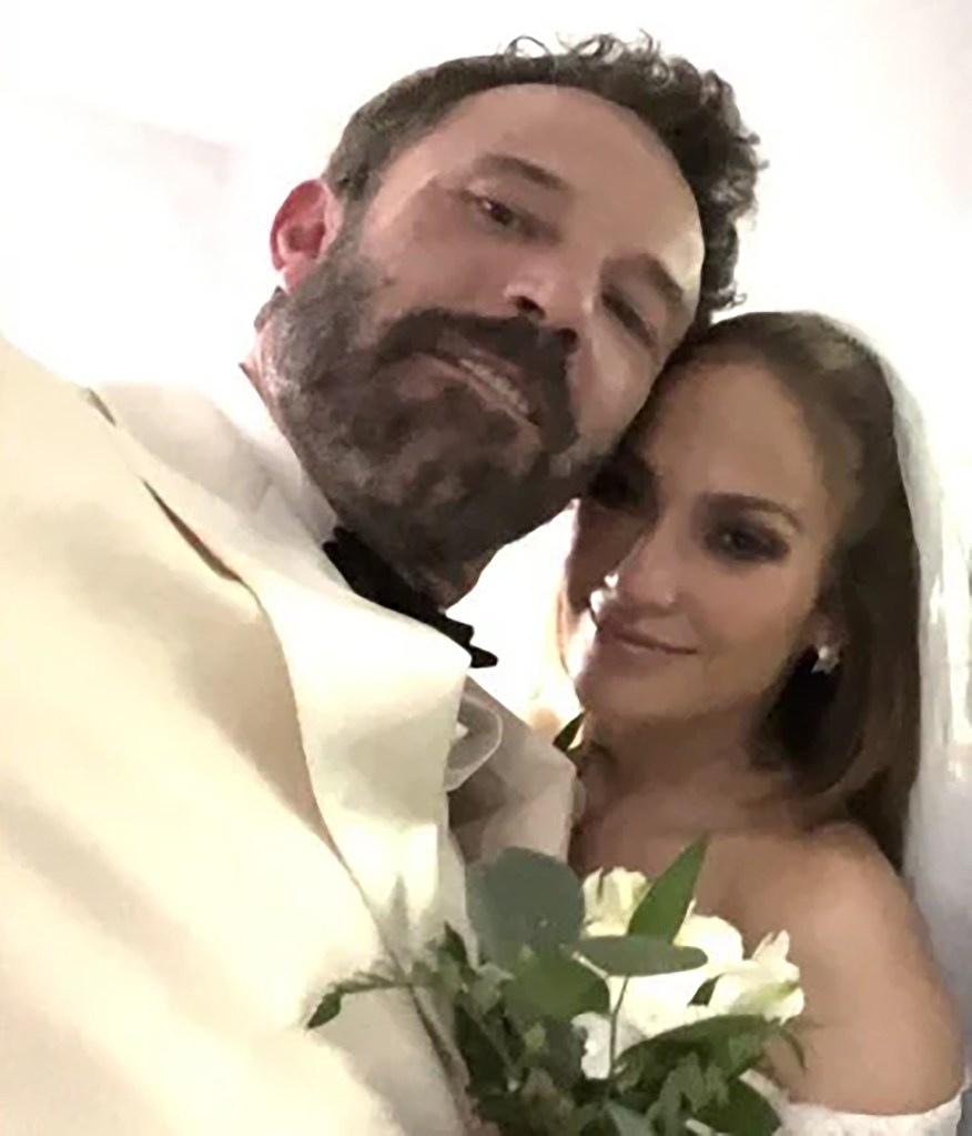 JLO and Ben Affleck on their wedding day