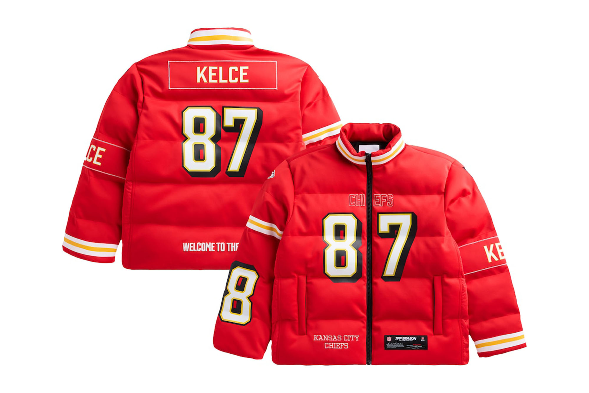 Off Season Travis Kelce Kansas City Chiefs Puffer Jacket