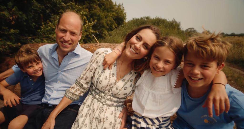 Prince William, Kate Middleton, Prince George, Princess Charlotte and Prince Louis via Instagram in September 2024