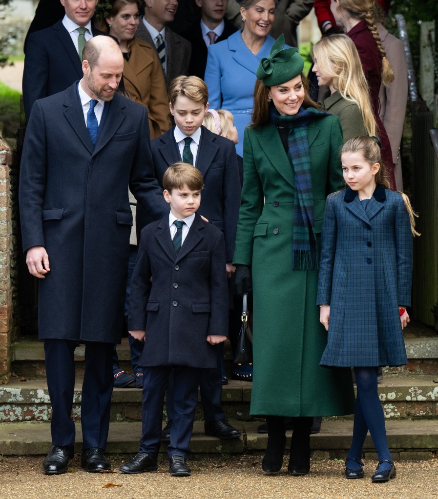 Prince William, Kate Middleton, Prince George, Princess Charlotte and Prince Louis in December 2024