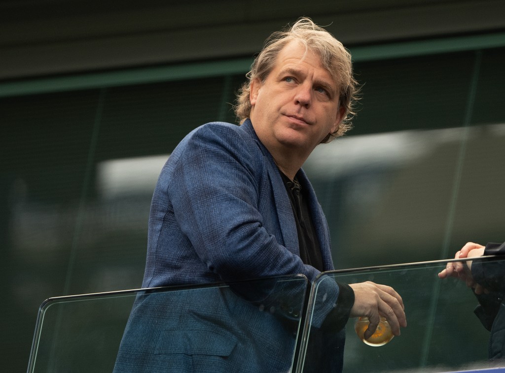 Todd Boehly, Chairman of Chelsea prior to the Premier League match between Chelsea FC and Brighton & Hove Albion at Stamford Bridge on April 15, 2023 in London, England