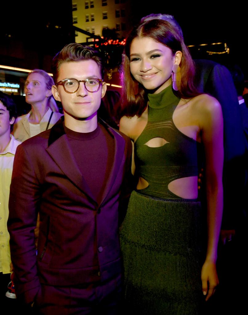 Tom Holland and Zendaya at the afterparty for the premiere of "Spider-Man: Far From Home" in 2019.