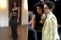 Kylie Jenner attends the Oscars 2025 with Timothée Chalamet in cutout black sequined gown