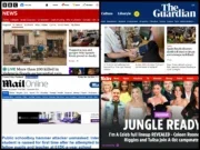 Homepages of four of the biggest news websites in the UK by audience size: BBC News, The Guardian, Mail Online and The Sun