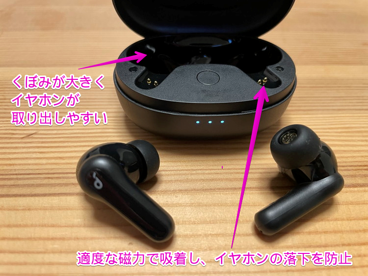 Anker Soundcore Life P2 Mini：イヤホンケース：大きさ・収納性