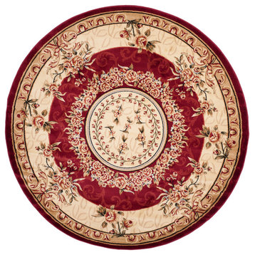 Safavieh Lyndhurst Collection LNH328 Rug, Red/Ivory, 8' Round
