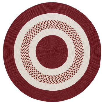 Flowers Bay Rug, Red, 4' Round