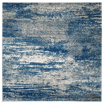 Safavieh Evoke Collection EVK272A Rug, Navy/Ivory, 12' X 12' Square